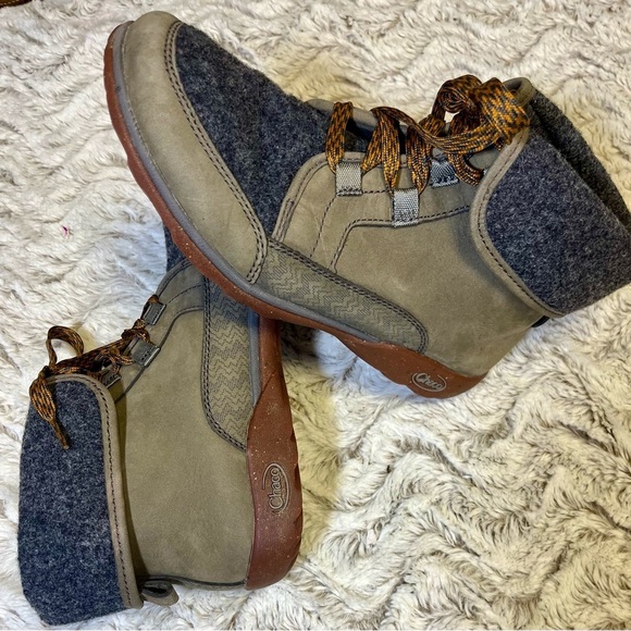 CHACO Waterproof Leather Barbary Boots Lace Up Outdoor Rain Winter 
Size 8.5 - Picture 1 of 10